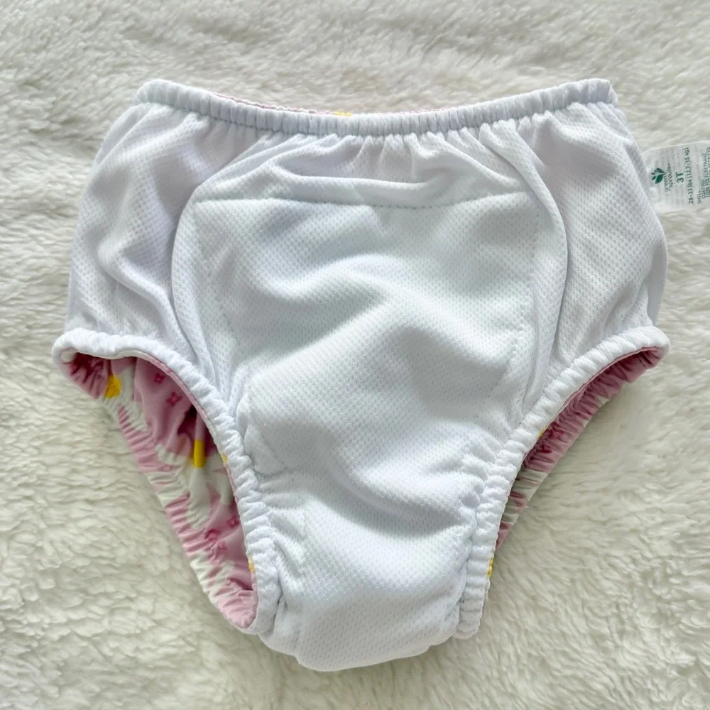 Green Sprouts Eco Pull-Up Swim Diaper Pink Daises Size 3T 28-33 lbs